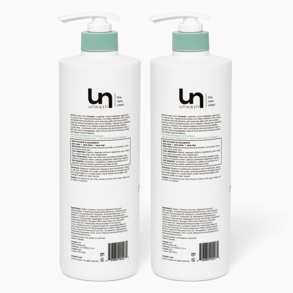 Unwash Bio-Cleansing Conditioner Twin Pack | Sulfate-Free & Non
